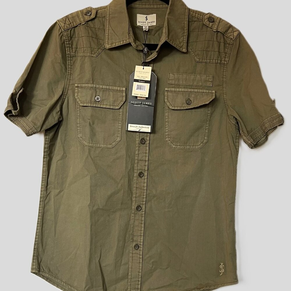 Scott James England Olive Utility Shirt Medium